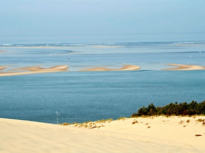 Vue de la Dune du Pyla sur le littoral de la gironde